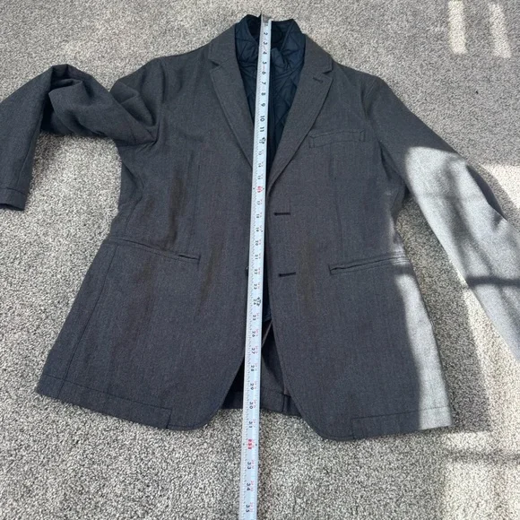 Burberry Brit Navy and Gray Quilted Jacket men’s Medium - zip out “vest” - Picture 8 of 9